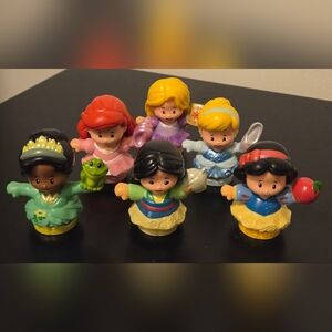 Little People Disney Princess Figurines Mulan Ariel Cinderella Tiana Snow White